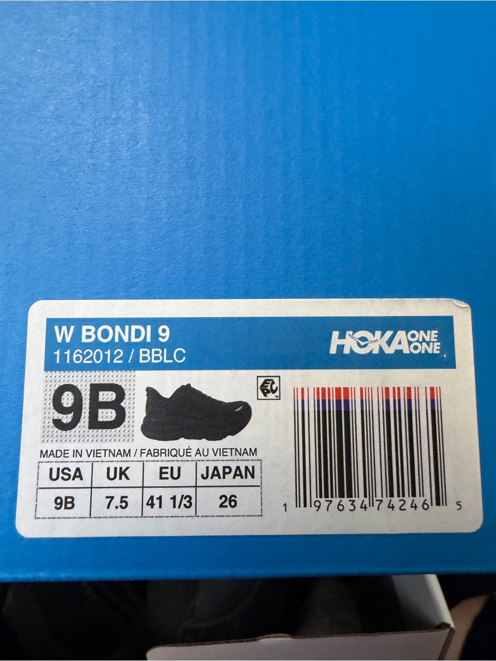 Hoka Bondi 9 Running Sneakers in Black - Picture 14 of 15